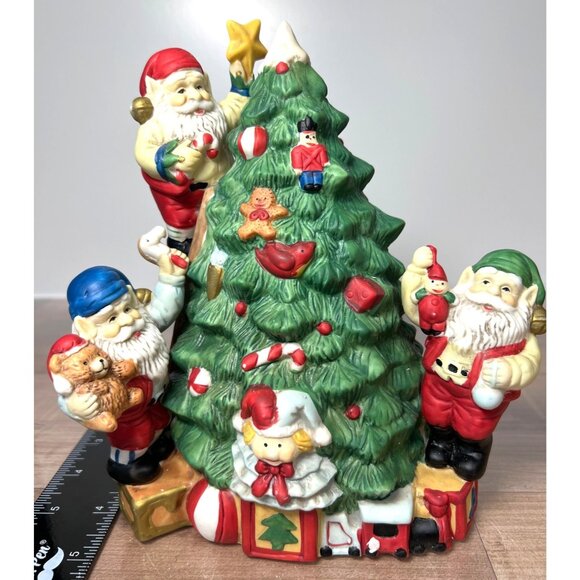 HollyTree Musical Christmas Tree With Elves Holiday Decor - Picture 1 of 7